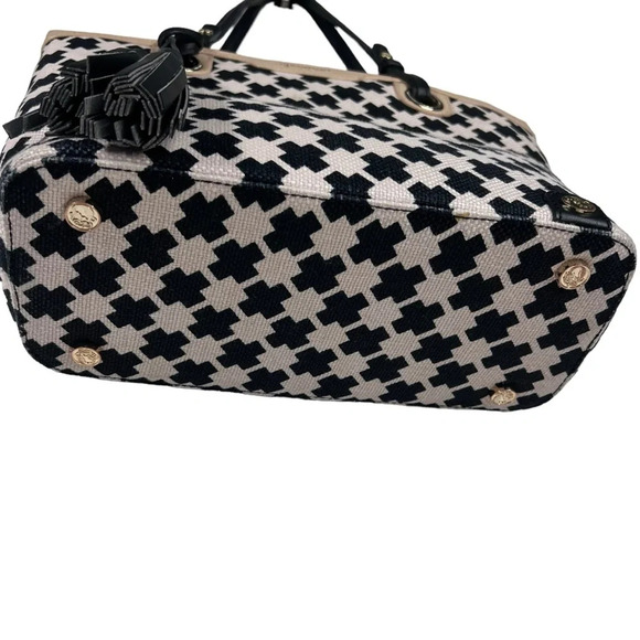 SPARTINA Daufuskie Island Linen & Leather Maxi Tote Shoulder Bag - Picture 4 of 12